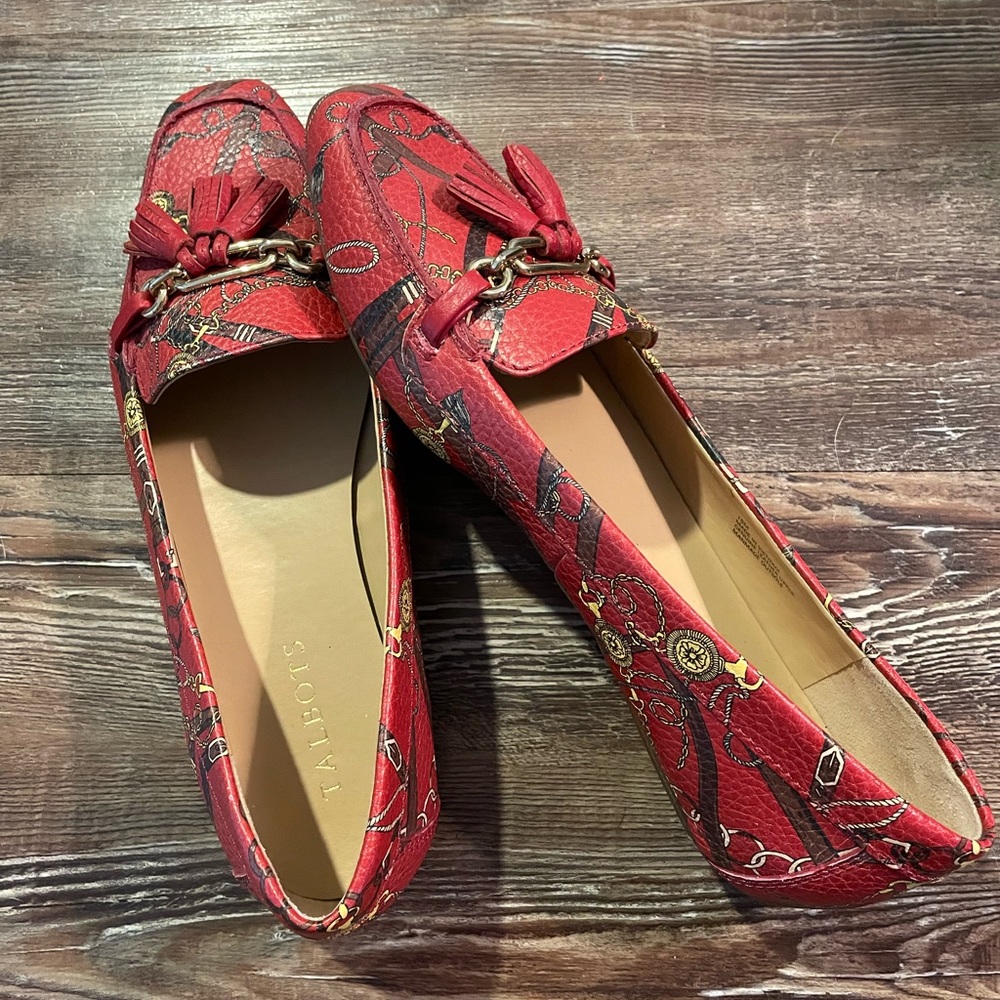 Talbots equestrian print tassels shoes